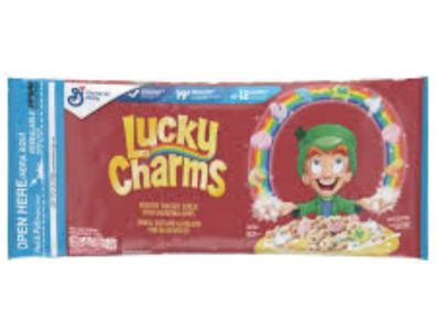 Cereal Lucky Charms con malvaviscos para niños sin gluten, bolsa económica 32 oz