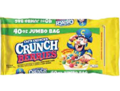 Cereal Cap'n Crunch's Crunch Berries, bolsa gigante 40 oz