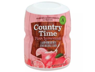 Mezcla para bebida polvo Country Time de limonada rosa 19 oz