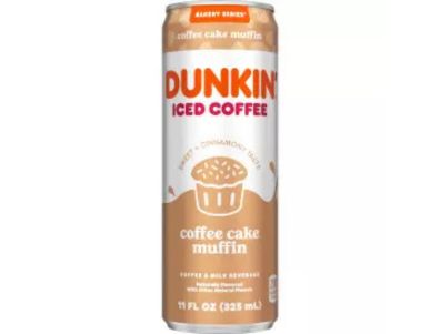 Café frío Dunkin' Donuts Bebida lata sabor a muffins y pastel de café de 11 oz