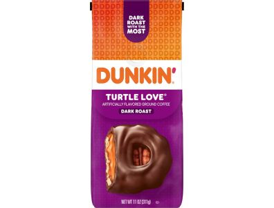 Café molido Dunkin' Donuts Turtle Love de bolsa de 11 onzas