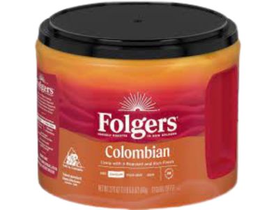 Café molido Folgers de tueste medio 100 % colombiano 22,60 oz