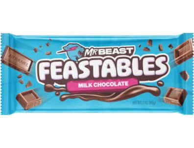 Barra de chocolate MrBeast de Feastables con leche 2,1 oz