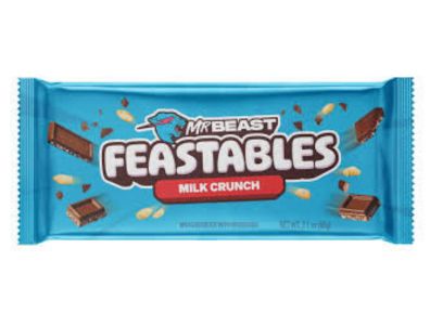 Barra de chocolate MrBeast de Feastables crujiente con leche 2,1 oz