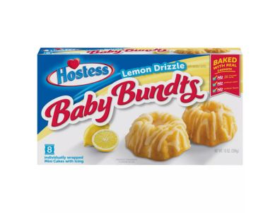 Pastelito Hostess Galletas Bundts para bebés con sabor a limón de 8 unidades