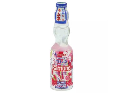 Bebida Kimura Ramune carbonatada Lychee 6,76 oz