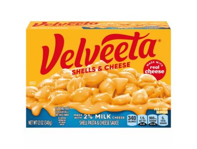 Pasta Velveeta conchas y queso con 2 % de leche Kraft 12 oz