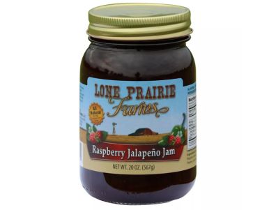 Mermelada Lone Prairie Farms de frambuesa y jalapeño de 20 oz