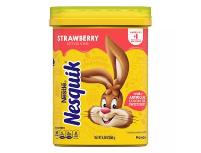 Mezcla para bebida en polvo Nesquik con sabor a fresa de Nestlé 9,38 oz