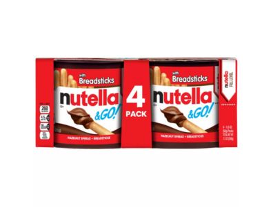 Crema de chocolate y avellanas Nutella & Go! con palitos de pan 4 unidades