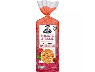 Tortitas de arroz Quaker Garden con tomate y albahaca de 6,1 oz