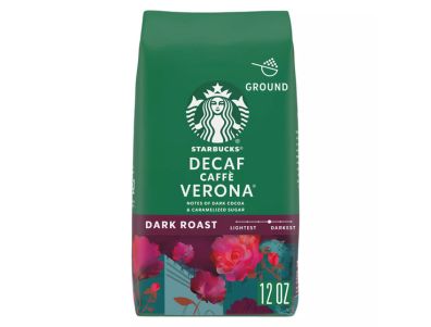 Café molido Starbucks Caffe Verona descafeinado oscuro de 12 oz
