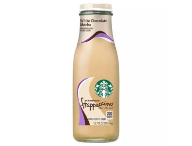 Café frío Starbucks Frappuccino de chocolate blanco y moca de 13,7 oz