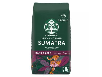 Café molido Starbucks tostado oscuro Sumatra de 12 oz