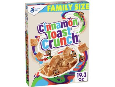 Cereal Cinnamon Toast Crunch, cereales crujientes con canela, tamaño familiar 18,8 oz