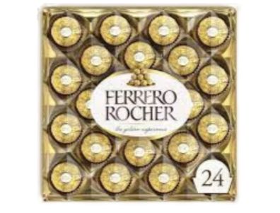 chocolate Ferrero Rocher bombones finos de avellana, 24 piezas 10,6 oz