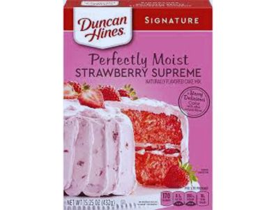 Harina para pastel Duncan Hines strawberry Supreme 15,25 oz