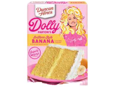 Harina para pastel Duncan Hines banana Dolly Parton