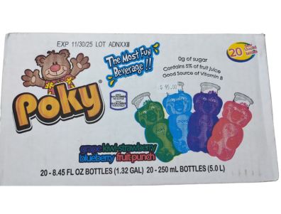 Jugo Poky Bebidas de frutas variadas 20 unidades