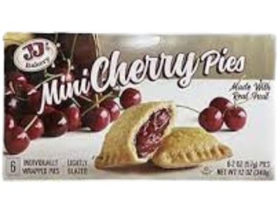 Pastelito JJ's Bakery Mini pay de cereza Tid-Bits paquete de 3
