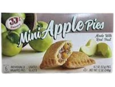 Pastelito JJ's Bakery Mini pay de manzana Tid-Bits paquete de 3