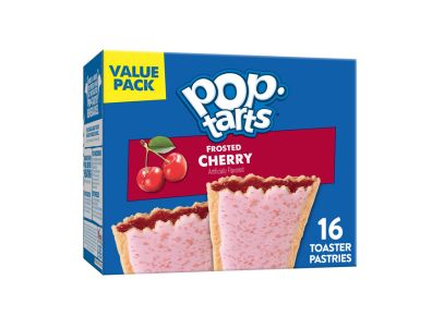 Galletas Pop-Tarts cerezas glaseadas, instantáneos, caja de 16 unidades