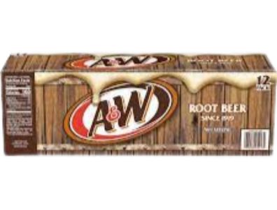 Refresco A&W de cerveza de raíz, 12 onzas, paquete de 12 latas