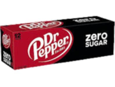 Refresco Dr Pepper Zero Sugar, latas de 12 oz Paquete de 12