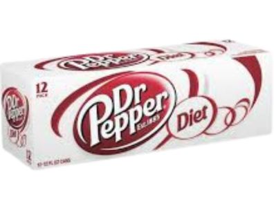 Refresco Dr Pepper Diet, latas de 12 oz paquete de 12