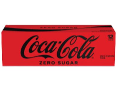 Refresco Coca-Cola Zero Sugar, 12 onzas, paquete de 12