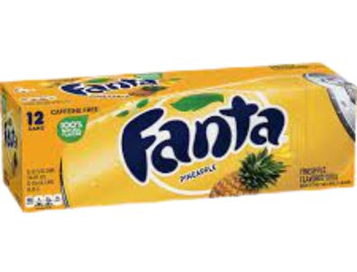 Refresco Fanta piña, 12 onzas, paquete de 12 latas