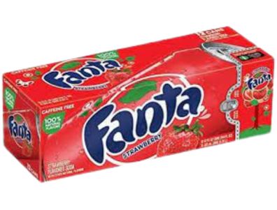 Refresco Fanta fresa, 12 onzas, paquete de 12 latas