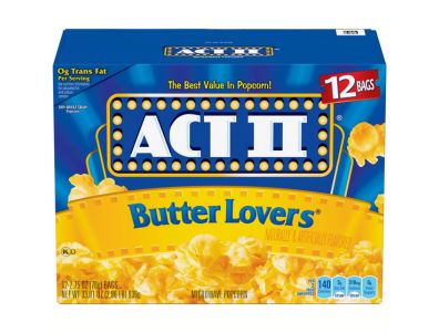 Palomitas de maíz para microondas ACT II para amantes de la mantequilla 12 unidades