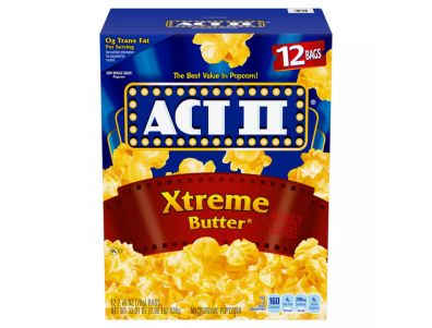 Palomitas de maíz para microondas ACT II con mantequilla extrema 12 unidades