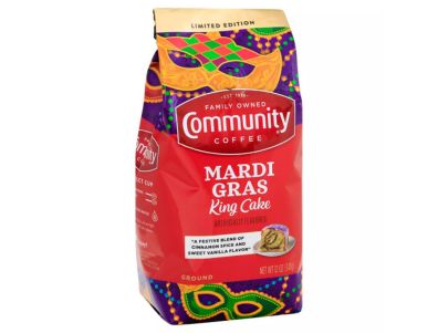 Café molido Community Coffee King Cake Mardi Gras de 12 oz