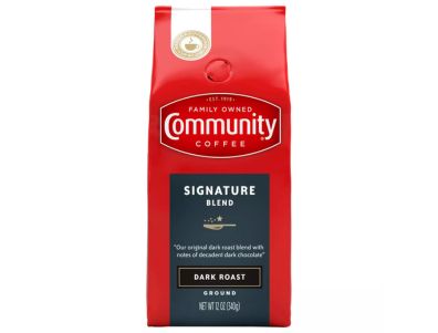 Café molido Community Coffee tostado oscuro de la mezcla exclusiva de 12 oz