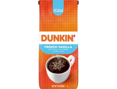 Café molido Dunkin' Donuts sabor a vainilla francesa de bolsa de 12 oz