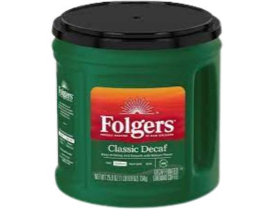 Folgers Café molido de tueste medio descafeinado clásico de 25,9 oz