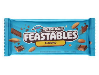 MrBeast de Feastables Barra de chocolate con leche y almendras 2,1 oz