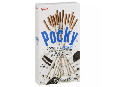 Palitos Pocky de galleta cubiertos con crema y galletas Glico 2,47 oz
