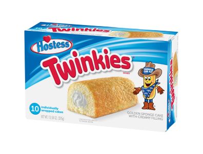 Pastelito HOSTESS TWINKIES, Bizcocho cremoso dorado, envuelto individualmente, 13,58 oz, 10 unidades