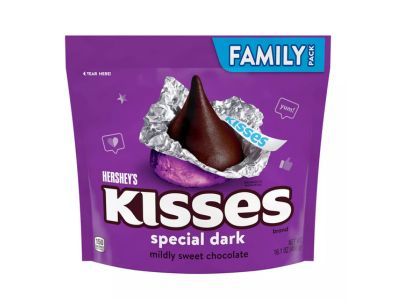 Chocolate Hershey Kisses de Caramelos negro, paquete familiar 16,1 oz