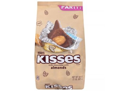 Chocolate Hershey Kisses con leche y almendras Paquete de fiesta 32 oz