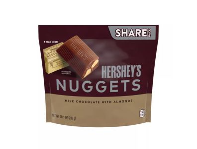 chocolate Hershey Nuggets con leche y almendras Paquete para compartir 10,1 oz