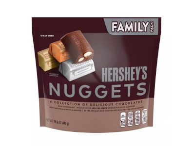 Chocolate Hershey's Nuggets Surtido de barras de bocadillos, paquete familiar 15,6 oz