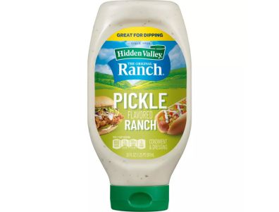 Aderezo Hidden Valley ranch cobertura con sabor a pepinillos fáciles de exprimir de 20 oz