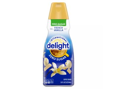 Crema para café Delight Vainilla francesa sin azúcar 32 oz