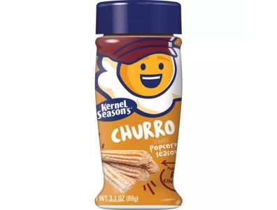 Condimento para palomitas de maíz Kernel Season con churros de 3,10 oz