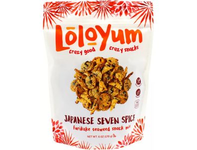 Mezcla de bocadillos LoloYum de algas japonesas Furikake con siete especias de 6 oz