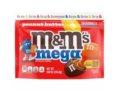 Chocolate M&M'S Caramelo con mantequilla de maní Mega Tamaño para compartir 8,6 oz